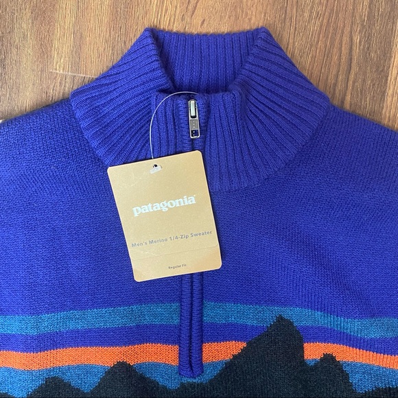 Men’s Patagonia Fitz Roy Merino 1/4 Zip Sweater - Picture 3 of 9
